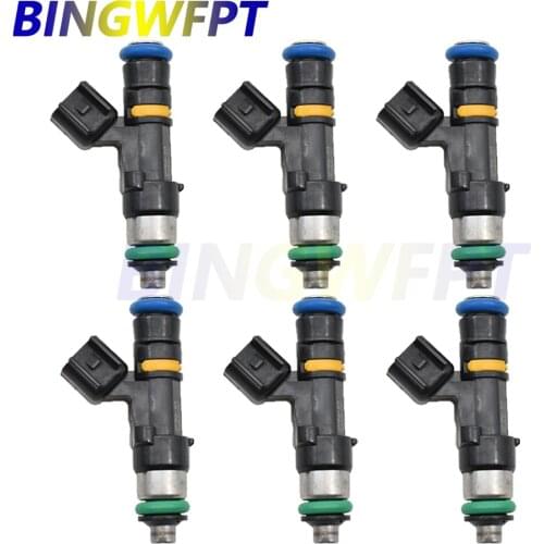 6x 0280158117 650CC Fuel Injector High Impedance Modified E85 EV14 48mm for V W Audi A4 TT Golf Passat 1.8T Nozzle Engine