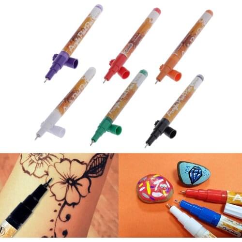 Acrylic Paint Pens Permanent Marker - Waterbased Ink, 0.5mm Round Tips, Perfect