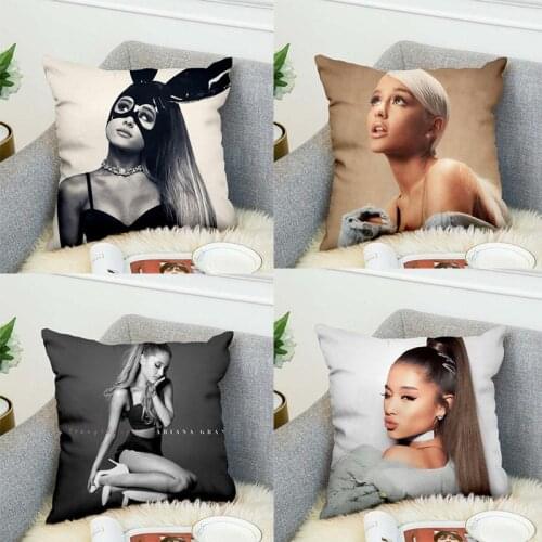 Ariana Grande Pillowcase Decorative Sofa Cushion Case Bed Pillow Cover Home Decor Car Cushion Cover Cute Pillow Case 45*45cm