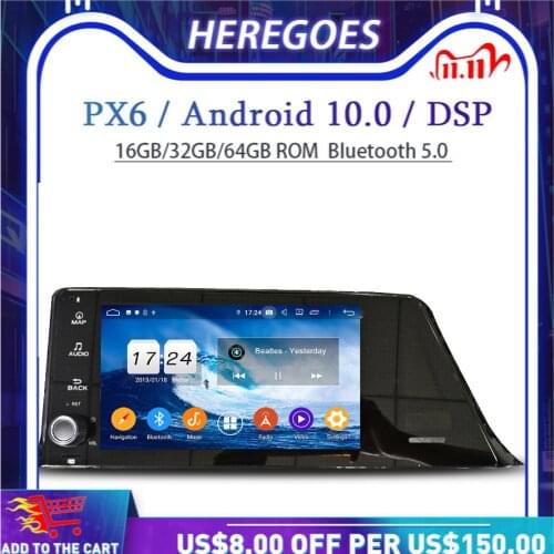 PX6 TDA7851 IPS DSP Android 10.0 6 Car DVD Player GPS Map RDS Radio Wifi Bluetooth 5.0 For Toyota C HR C-HR 2016 2017 2018