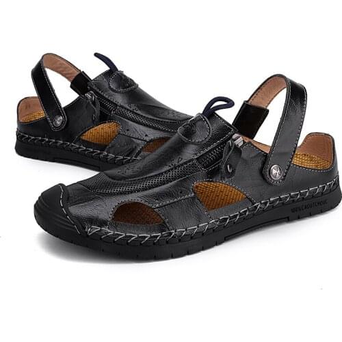 Big homme unisex sandals sandalias sandel outdoor size sandles safety summer sandalsslippers playa work sandal sandalen couro