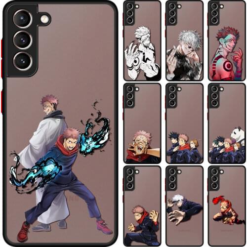 Case For Samsung Galaxy S21 S20 FE S10 Plus S9 S8 S10e Note 20 Ultra 10 Lite 9 Matte Phone Cover Fundas Anime Jujutsu Kaisen Cas