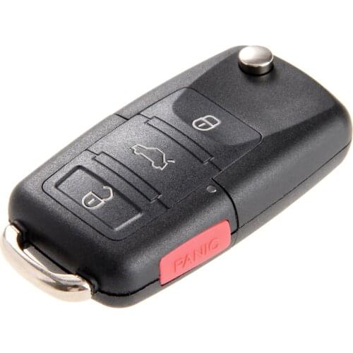 3+1 Buttons Folding Car Remote Flip Key Fob Shell Case For VW BEETLE JETTA PASSAT GOLF Rabbit MK4 MK5 R32 GTI CC Key Case Covers