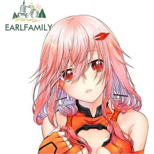 EARLFAMILY 13cm x 11.5cm Anime Vinyl Car Stickers for Guilty Crown Decal Occlusion Scratch Sunscreen Bumper Car Door Protector