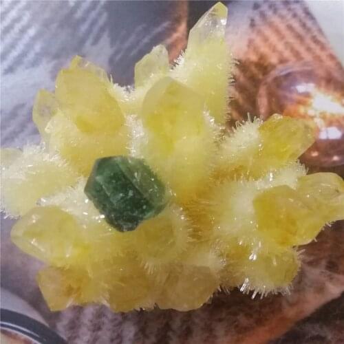 Hot Yellow Crystal Quartz Cluster Mineral Specimen Healing Hot New Natural Citrine Cluster Crystal Home Decor 1pc