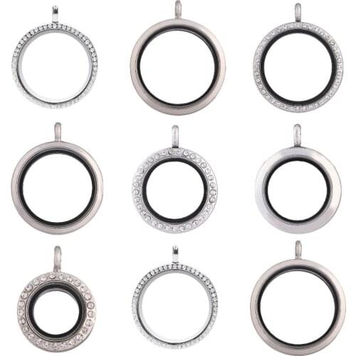 10Pcs 25mm/35mm/30mm Round Glass Photo Floating Living Memory Locket For Women Necklaces Bracelet Wedding Gift Jewelry Wholesale