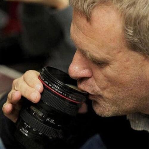 2017 New Durable DIY ABS Realistic Camera Lens Look Travel Coffee Mug Cup Water Coffee Tea Camera Lens Cup Bottle With Lid Gift