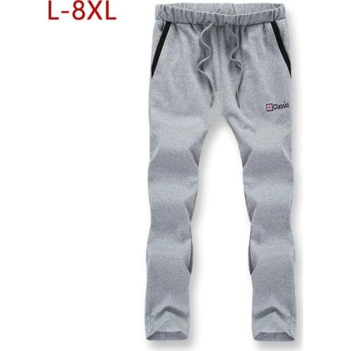L-8XL Men Big Size Classic Jogger Pants Spring Autumn Male Casual Fitness Gyms Sweatpants Cotton Breathable Runner Trousers
