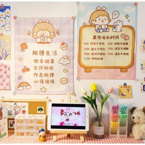 W&G Cute Photography Background Wall Cloth Nordic Art Hanging Cloth Decorative Bedroom Wall Decor Girl Room Layout