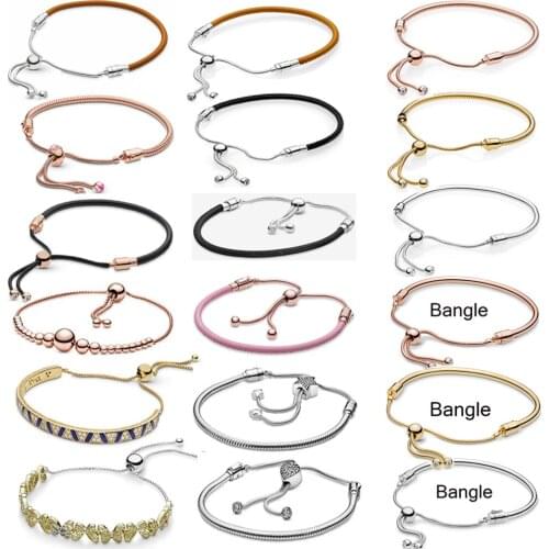 PDB SL high quality 925 sterling silver series fashion charm DIY bracelet suitable for bead charm female bracelet jewelry gift