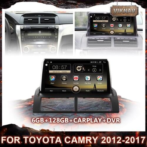 Android 2 Din Multimedia Player GPS Navigation Car Radio For Toyota Camry 2012-2017 6G+128G Head Unit Touch Screen Tape Recorder
