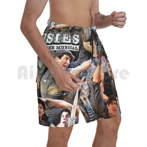 Newsies Broadway Musical Collage Beach Shorts Men Beach Pants Swim Trunks Musicals Musical Theatre Music Broadway