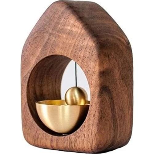 Room Decor Wind Chimes Hanging Decorations Doorbell of Suction Door House Wooden Ornament Solid Wood Wind Chime Bell