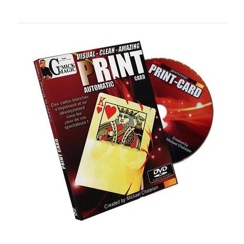 Print Card (Gimmick+DVD) by Mickael Chatelain - Trick Street Magic Props Illusions Close up Magic Fun Magician Magia Toys Mind