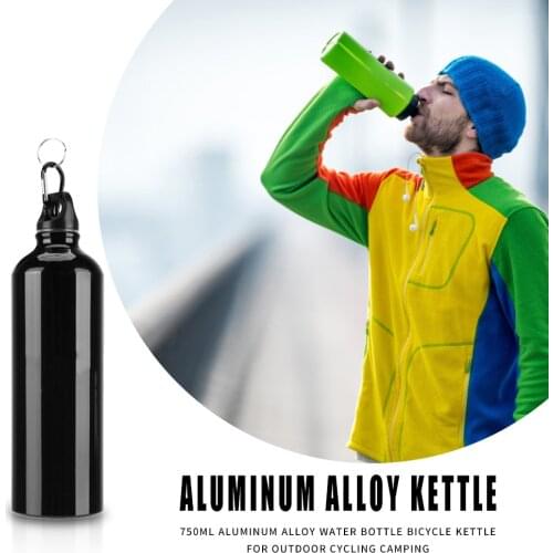 Aluminum Alloy Water Bottle Bike Portable Lightweight Portable 500ml Cycling Kettle for Outdoor Cycling Riding Camping