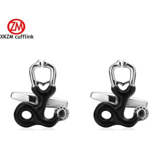Luxury Men doctor black stethoscope Cufflinks High Quality Lawyer Groom Wedding Cufflinks Mens Shirt Cuff Links French Jewelry