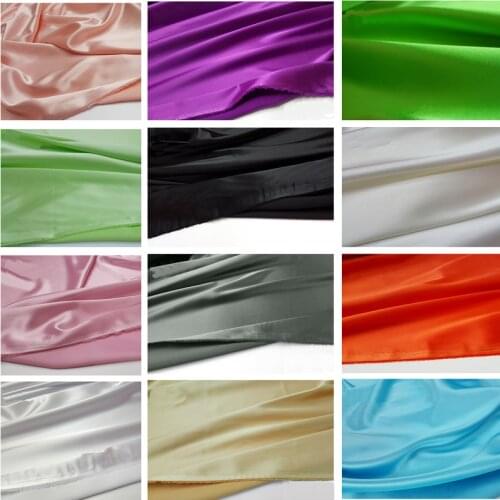 Slightly elastic stretch satin material soft imitate silk satin charmeuse fabric for dress meter