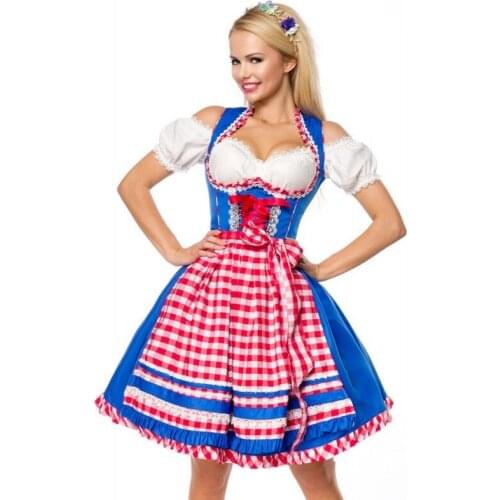 German Dirndl Dress Traditional Bavarian Oktoberfest Costumes Adult Women Beer Maid Cosplay Fancy Dresses