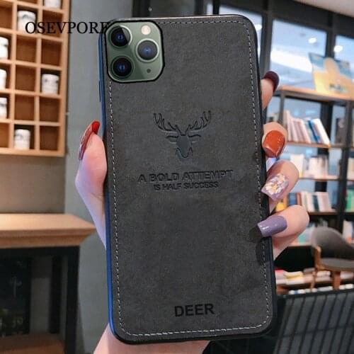 Fabric Ultra-thin Canvas Silicon Case For iPhone 11 Pro X XS Max XR SE 2 Cloth Texture Protective Cover For iPhone 8 7 6 6S Plus