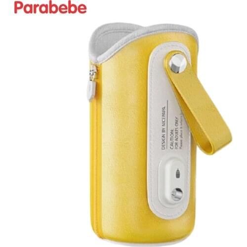 USB Milk Bottle Warmer for Pigeon Bottles 160/240ML Straight Portable Baby Bags Thermal Insulation Bag Feeding Bottle Warmer