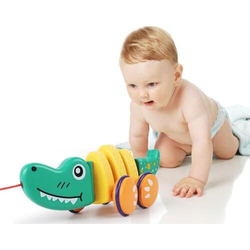 XIHATOY ChildrenS Wooden Cartoon Toy For Baby Toddler Training Walking Educational Toy Baby Birthday Gift Products