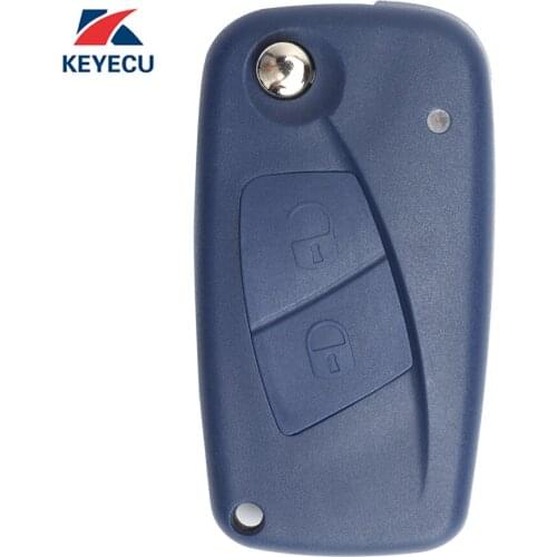 KEYECU Replacement Remote Car Key Fob 2 Button 433MHz PCF7946 for Fiat Punto Ducato Stilo Panda Central, Blue