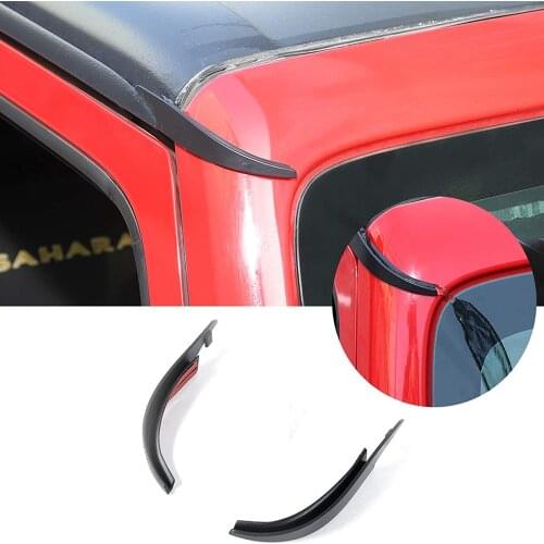 Hard-Top Roof Rainwater Guard Diverters Channel Slot Gutter for 2007-2017 Jeep Wrangler JK JKU 2 Door 4 Door 2PCS
