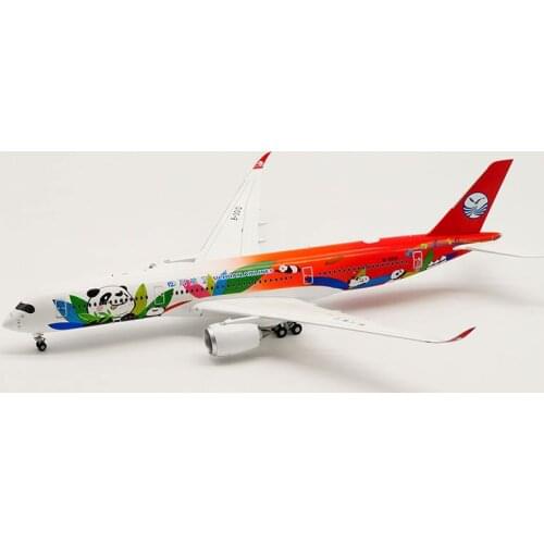 1:200 Scale A350-900 B-301D Sichuan Panda Airlines Airplane Aircraft Plane Diecast Alloy Model with Base Landing Gear Toy Gift
