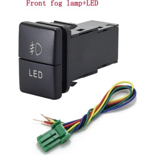 1pc Dual key switch dual switch fog light recorder radar power supply daytime running light Switch Button for Toyota new