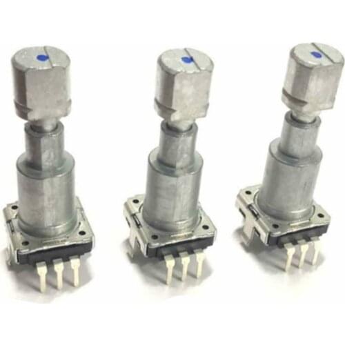 1 Piece EC11 Encoder 360 Degree Rotation With Push Switch Shaft Length 28MM 30 Positioning Shaft Diameter 7.8MM