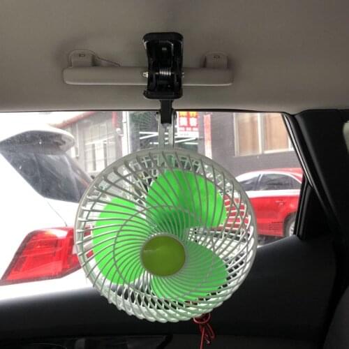 12V Oscillating Stepless Speed Air Cooler Swing Clip Fan for Car Vehicle Outdoor Q1JF