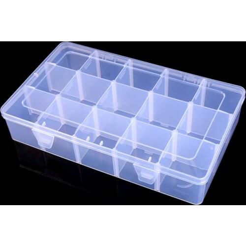 15/36 Grids Compartment PP Storage Boxes Slots Adjustable Packaging Transparent Tool Case Craft Organizer Jewelry Accessories