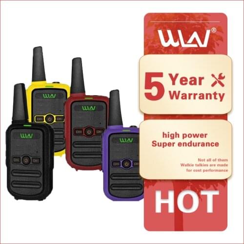 2PCS WLN KD-C52 KDC52 MINI Walkie-Talkie Handheld Fm Transceiver Portable Ham HF CB Two Way Radio Small Gift for Camping Hiking