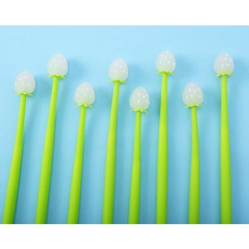 48PCS Creative Color-Changing Strawberry Gel Pen Fruit Pie Water-Based Paint Pen Learning Stationery Kawaii School Supplies