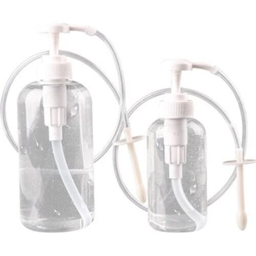 600/300ML Enema Anal Cleaning Washer Douche Cleaner Bottle Pump Pressure Kit Anal Sex Toys Shower Adult Sex Products