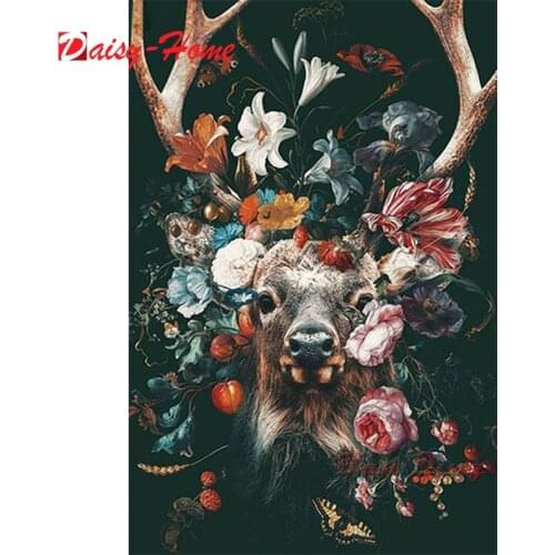 Diy 5D deer flower butterfly Full Diamond Painting cross stitch kits art Northern Europe High Quality Animal 3D paint by diamond