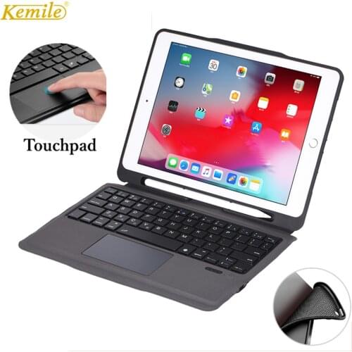 Case For iPad Air 3 10.5 2019 funda touchpad keyboard W Pencil Holder Stand Cover For iPad 7th 10.2 9.7 2018 2018 Case Keypad