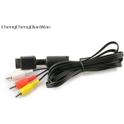ChengChengDianWan New 1.8M RCA AV Audio Video Cable Cord USB Data Cable For PlayStation PS2 Xbox Console System