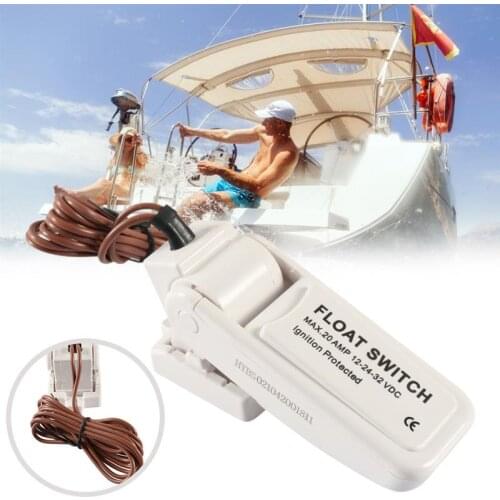 Boat Pump Flow Sensor Comes With Installation Card Holder DC Bilge Pump Switch Automatic Water Pump Float Switch
