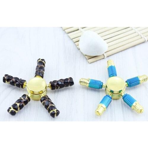 EDC Metal Tri-spinner Finger Spinner Triangle Handspinner Fidget Hand Spinner Zinc Alloy finger Fidget Toy Anti Stress Kids Gift