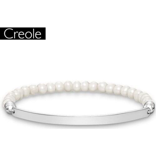 Europe 6mm Freshwater Pearl Bead Bracelet Soul Bead Bracelet,Trendy Stamp Soul 925 Sterling Silver Glam Jewelry For Women