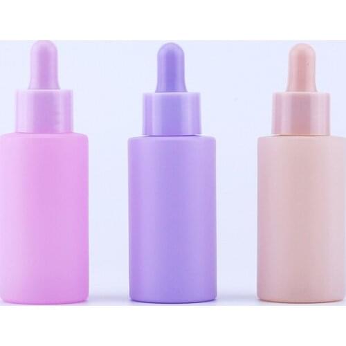 100Pcs 40ml Dropper Bottle Tubes Colour Glass Aromatherapy Refillable Bottle For Essential Massage Oil Pipette Container