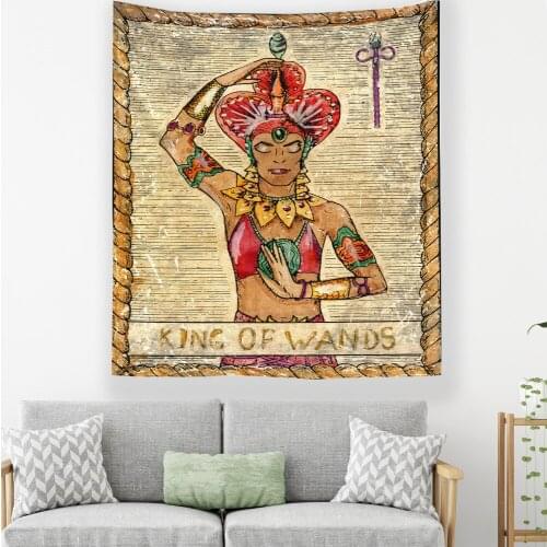 Tarot Card Tapestry Home Hanging Decoration Blanket Wall Cloth Astrology Divination Bedspread Beach Mat