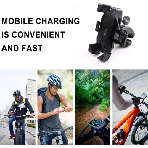 Bicycle Mobile Phone Holder Motorcycle Handlebar Anti-shock Protection Adjustable Function Sturdy And Safe Holder