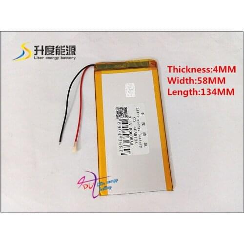 3.7V 5000mAH 4058134 polymer lithium ion / Li-ion battery for POWER BANK tablet pc e-book speaker
