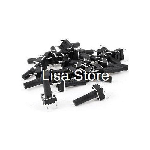 Momentary Push Button 4 Pins Tact Switch PCB Mount 6mm x 6mm x 15mm