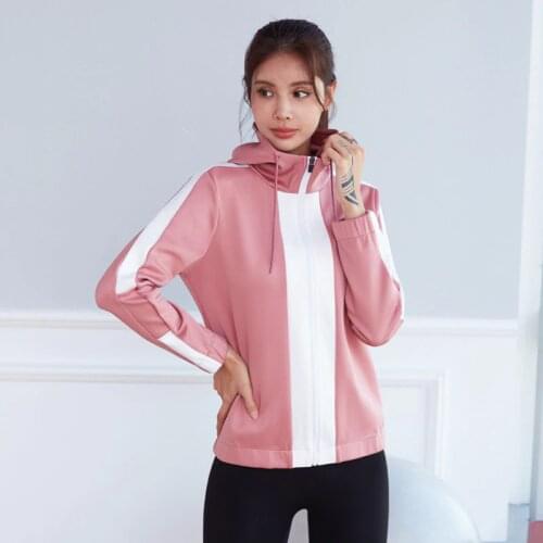 New Autumn Sports Jacket Fitness Running Hoodies Women Zipper Gym Yoga Outwear Windproof Workout Training Jogging Sportswear Top