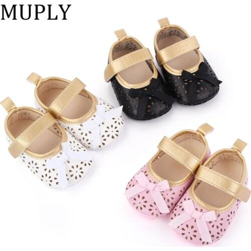 New Princess bow First walkers baby Girls Toddler PU Baby moccasins Baby girls Mary jane Soft sole Anti-Slip Baby Shoes Kids
