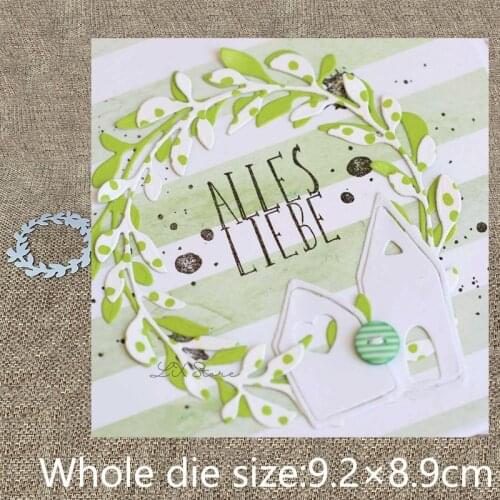 New Design Craft Metal stencil mold Cutting Dies leaves circle decoration scrapbook die cuts Album Paper Card Craft Embossing