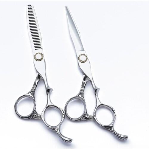 Hair scissors 6 INCH Professional dog grooming scissors hair scissors Straight bearing screw personalized barber shop cutting